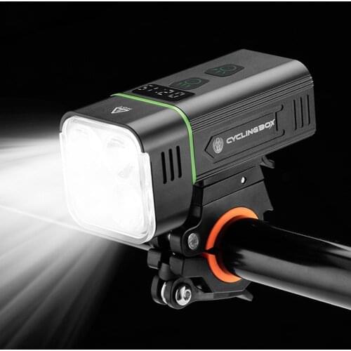 High Brightness Bicycle Lighting Headlight Aluminum Alloy Highlight USB Rechargeable Car Light Endurance 1800 Lumens Night Light