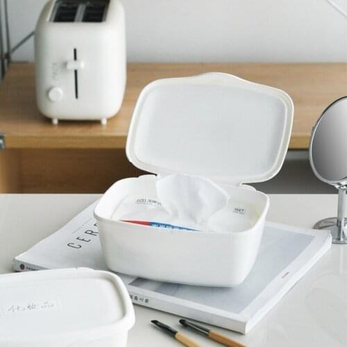 Delaspe Wet Wipes Storage Box Dustproof Baby Wet Wipe Dispenser With Lid for Car Home Office