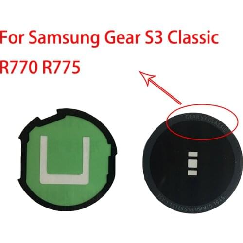 BINYEAE Watch Battery Cover Glass Lens For Samsung Galaxy Gear S3 Classic R770 R775 Rear Housing Back Case Glass Lens+Adhesive