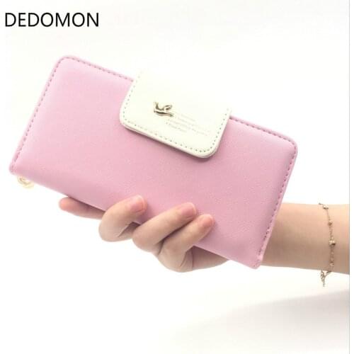Hot Sale Ladies Purses Female Brand Wallets Women Long Zipper Coin Purse Woman Wallet PU Leather Card Holder Colorful Clutch Bag