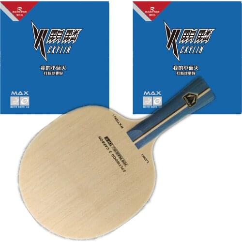 LOKI Carbon Professional 5 WOOD 2Carbon with Ckylin Table Tennis Paddle Blade Ping Pong Bat For Quick Attack Loop Drive Players
