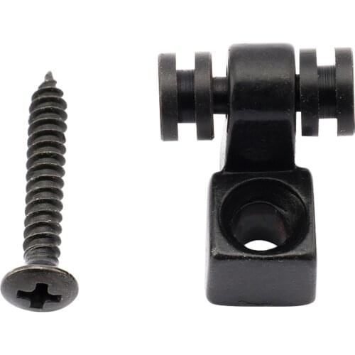 Musiclily Pro Metal Roller String Trees Retainers Guides for Strat/Tele Style Electric Guitar, Black (Set of 2)