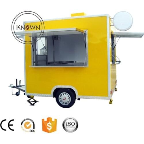 Multifunction KN-250 durable food van trailer cart coffee kiosk