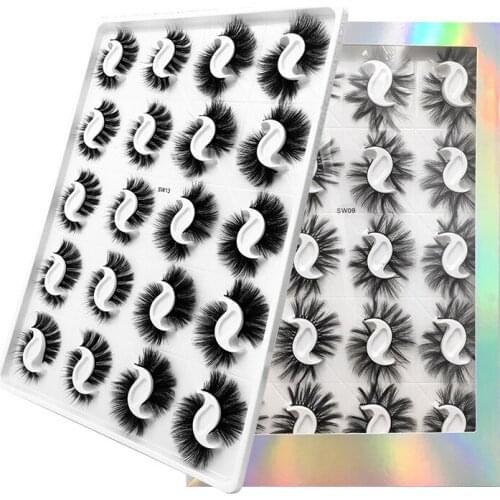 Soft Light 3D False Eyelashes Extensions Curly Thick Natural Hand Made Reusable 20 Pairs Fake Lashes Set Multi-Layer Design DHL