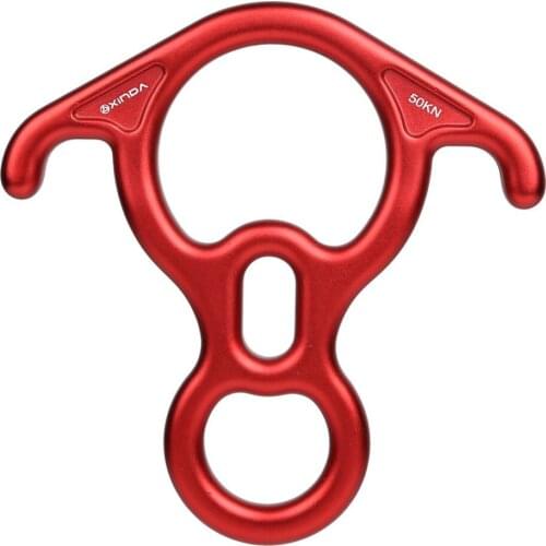 Outdoor Rock Climbing Descender 8 Descend Ring Downhill Protection Device 50KN OX Horn Hoop Abseiling Descender Equipment