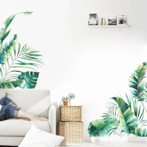 Bedroom living room home decoration mural sofa background wallpaper environmentally friendly stickers tropical vegetation