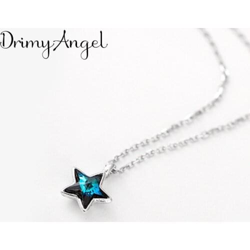 New Arrivals Silver Color Star Necklaces for Women Wedding Jewelry Long Statement Necklaces