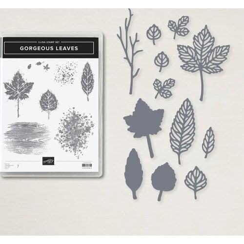 New Christmas Leaf Clear Stamps or Metal Cutting Dies Sets for DIY Craft Making Greeting Card Scrapbooking