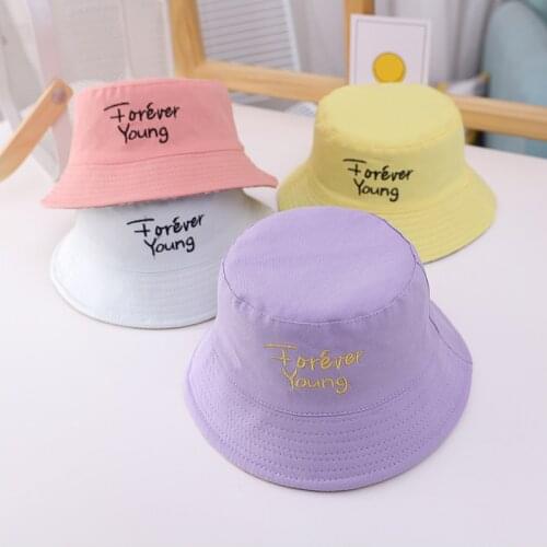 Solid Color Baby Girls Bucket Hat Double Sided Summer Kids Sun Hat Outdoor Toddler Children Beach Caps Bonnet