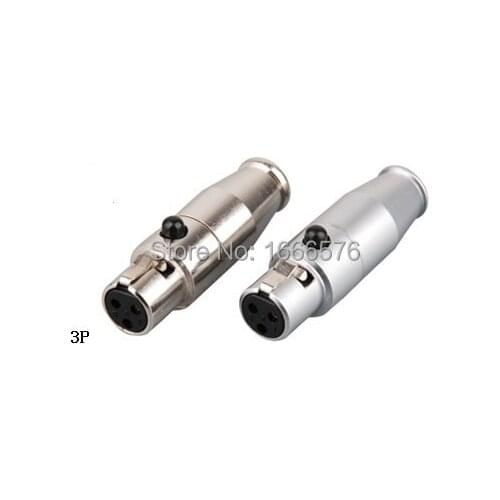 Wholesale 50 pcs/lot Mini XLR 3-Pin Male Cable Inline Plug Metal-123
