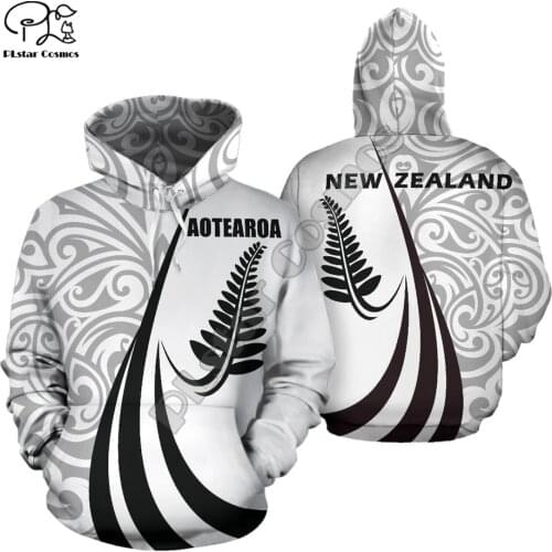 PLstar Cosmos New Zealand Country Maori Aotearoa Tribe Tattoo Symbol 3Dprint Men/Women NewFashion Harajuku Hoodies Pullover B-5