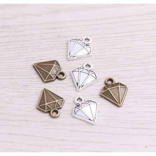 SWEET BELL 70pcs 13*15mm Two Color Metal Zinc Alloy Triangle Charms Fit Jewelry Geometric Pendant Charms Makings