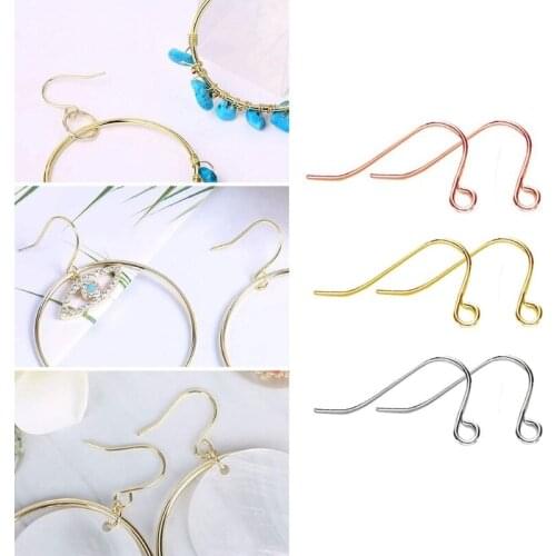 Sterling Silver Copper-plated Semi-finished 9-character Ear Hooks Handmade Diy Earrings Ear Jewelry Accessories