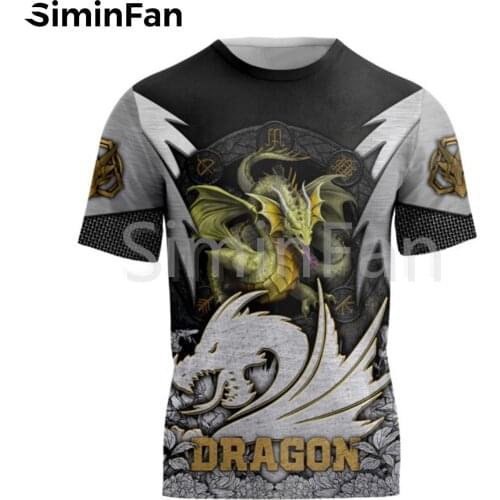 Dragon Lover Mens Casual T-Shirts 3D Tattoo Printed Unisex Harajuku Shirts Summer Tee Sportswear Hip-Hop Women Tops Plus Size 02