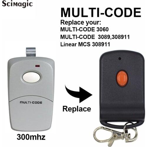 Garage Gate Remote 300mhz for Multi-Code 3089 garage door opener MultiCode 308911 Linear MCS308911