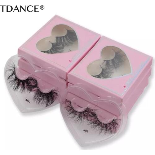 TDANCE Fluffy Mink Eyelashes Messy Long 3d 25mm Mink Lashes Dramatic False Eyelash Makeup Wholesale Reusable Lash Bulk Faux Cils