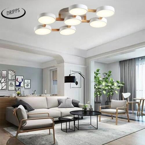 Lamps Simple Modern Japanese Style Solid Wood Bedroom Restaurant Light Home Creative Personalized LED chandelier