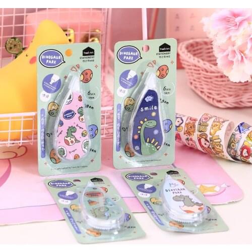 Cute Cartoon Dinosaur Park White Out Correction Tape Corrector Gift Stationery Student Prize School Office Supply