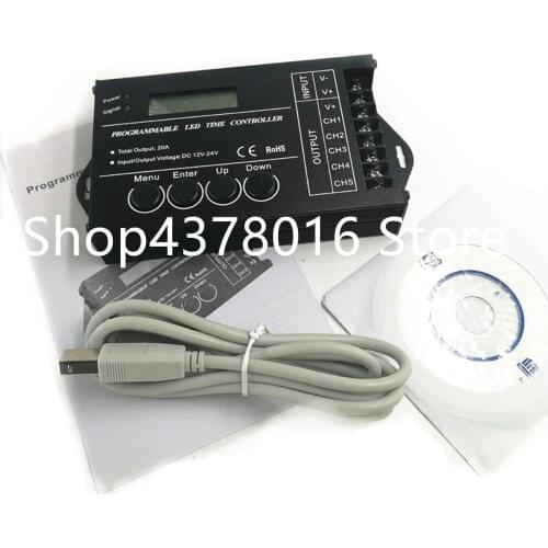 TC421 WiFi time programmable led controller RGB dimmer rgb lighting timer, DC12~24V input, 5 channels,max 5*4A
