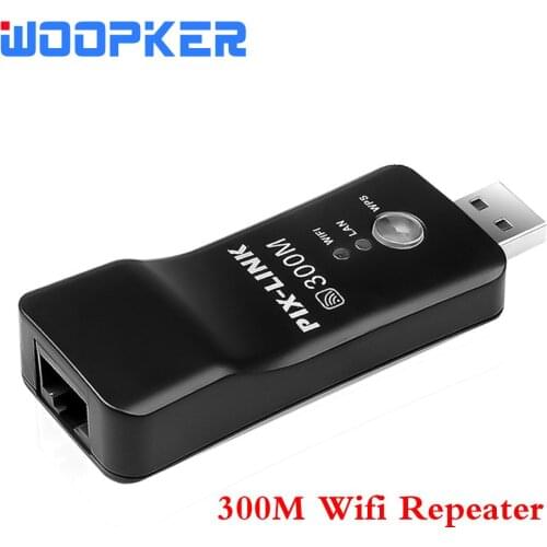Universal Wireless Network Wifi Adapter WPS 300Mbps Wifi Repeater RJ-45 Network Bridge Client for Samsung LG Sony HDTV
