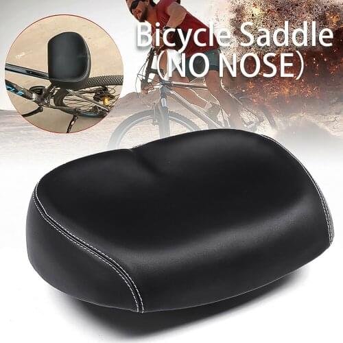Bike Saddle Comfortable Wide Big Bum Bicycle Gel Pad Seat PU Wide Large Soft Bike Seat Cushion MTB Large Saddle Cycling Part