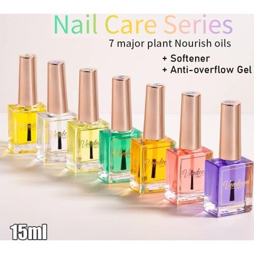 Vendeeni Flower Fruit Flavor Nail Cuticle Oil Revitalizer Nutrition Oil For Nail Art Treatment Care Anti-overflow Gel Softener