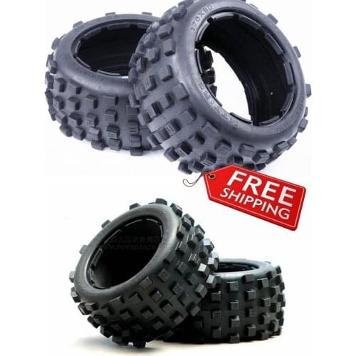 2pcs Rear Big Nail Tire Wasteland Tire for 1/5 HPI Rovan Baja 5B 2.0SS