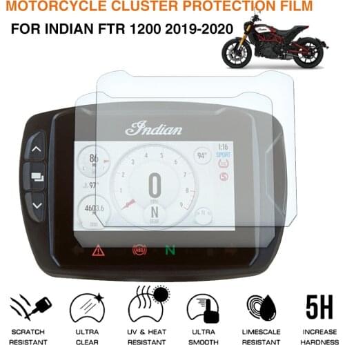 Motorcycle Cluster Scratch Protection Film For Indian FTR 1200S 1200 S 2019-2020 Dashboard Instrument Speedometer Screen Sticker