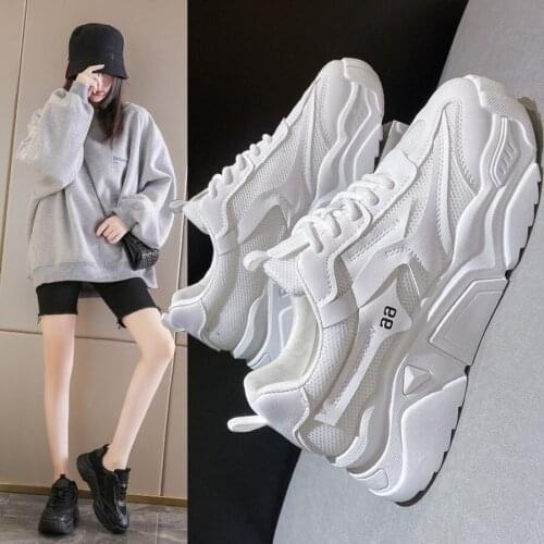 Mesh Torre shoes womens 2021 summer new fashion breathable casual increased bright sneakers women