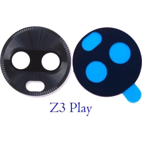100pcs/lot original New rear back camera glass lens with sticker for Motorola Moto Z3 play