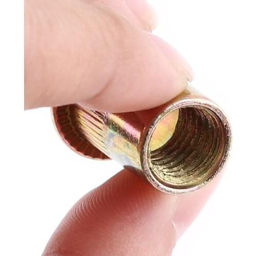 100pcs Rivet nut Carbon steel Equipment Fastener Insert M6*15 Set Tool