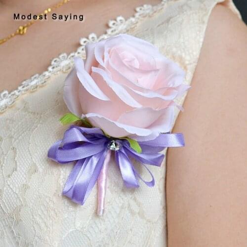 3PCS Fashion Best Man Flowers Corsage for Groom Groomsman Wedding Suit Boutonnieres 2018 Accessories Pin Brooch Decorations