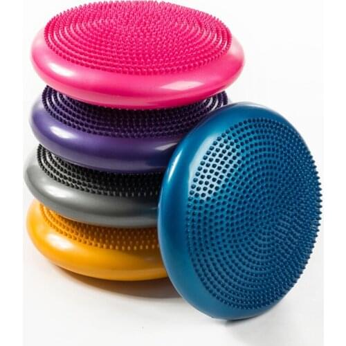 33x33cm Durable Inflatable Yoga Cushion Massage Ball Pad Universal Sports Gym Fitness Yoga Wobble Stability Balance Disc Mat