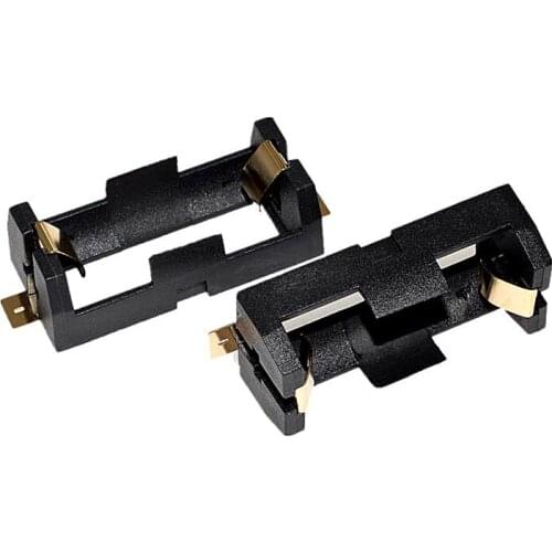 500pcs/lot 1*18350 Battery Holder Smd Smt Batteries Storage Box Case With Bronze Pins 1 Slot 1 x 18350 Lithium Battery Shell