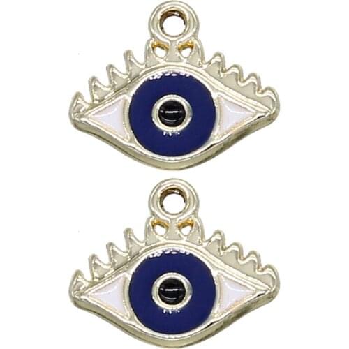 10pcs/lot Fashion evil eye connectors hamsa hand cross shape evil eye diy jewelry accessories findings for handmade bracelet