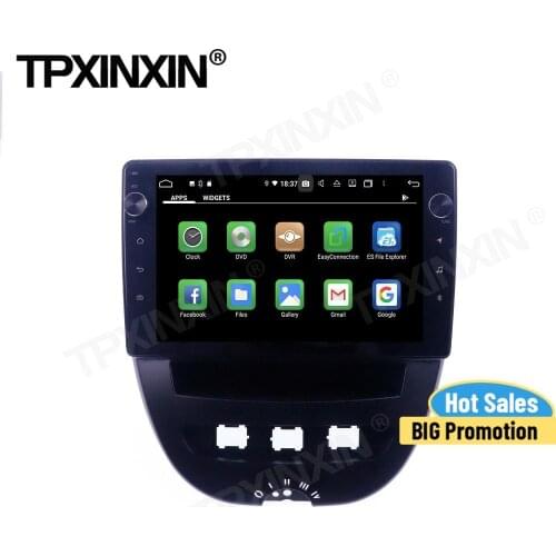 Car Radio Stereo Receiver Android 10 For Peugeot 107 Toyota Aygo Citroen C1 2005-2011 2012 2013 2014 GPS Player Auto Audio Unit