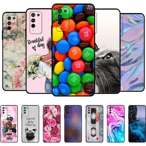 For Honor 10X Lite Case Silicon Soft Back Cover Phone Cases For Huawei Honor 10X Lite Bumper 10XLite Funda Etui black tpu case
