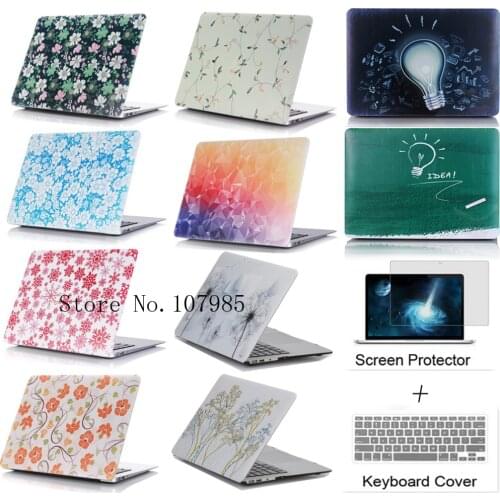 Flower Pattern Cover Case Laptop Protector For Mac book 11 12 13.3 15.4 inch For Apple macbook 11 12 13 15 Air Pro with Retina