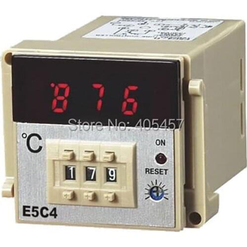 OMRON E5C4 digital display temperature controller,controlling temperature unit 0-399/0-999 degrees celsius,K type thermostat