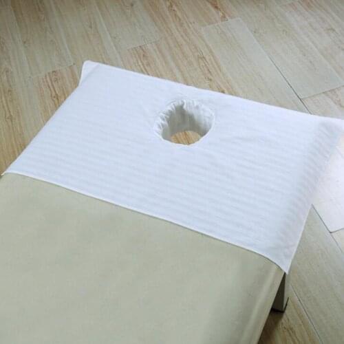 Cosmetic Massage Table Cover Face Hole Towelling Sheet for Beauty Salon Cosmetic Shampoo - 60x90cm