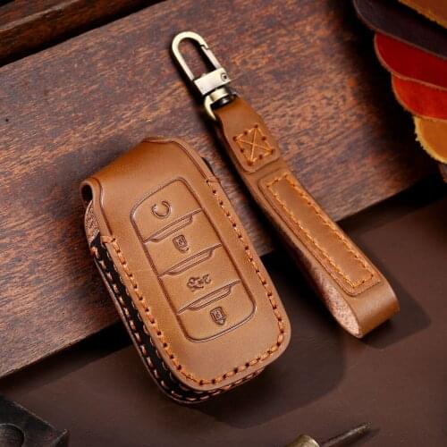 Leather Car Key Case LKey Cover for Changan CS75 PLUS CS85 COUPE CS95 2017 2018 2019