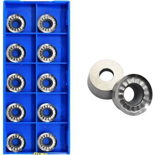 10PCS RPGT1204MO AK H01 Aluminum Cutter Blade Insert Cutting Tool CNC Tools AL +TIN Alloy Wood Face Milling Turning Tool