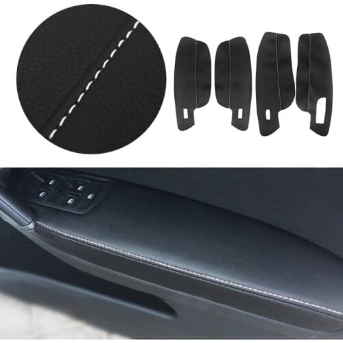 LHD For VW Golf 7 MK7 2014 2015 2016 2017 2018 Car Accessory Door Armrest Panel Microfiber Leather Cover Protective Single Wire