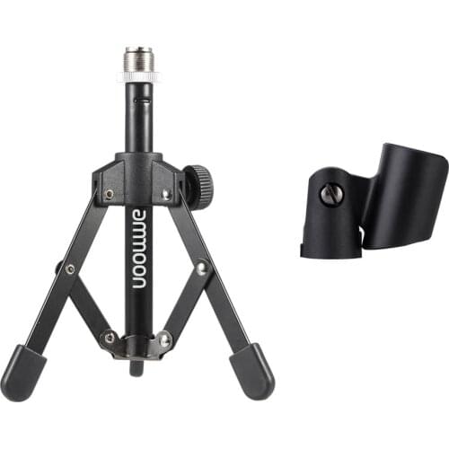 4 Options Andoer MS-12 Mini Tripod for Microphone Mic Foldable Desktop Tabletop Tripod Microphone Mic Stand Holder High Quality