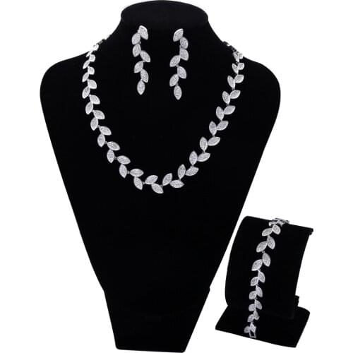 Fashion Dressing wedding jewelry sets Setting with AAA Cubic Zirconia Cadmium Free Bridal Jewelry Sets