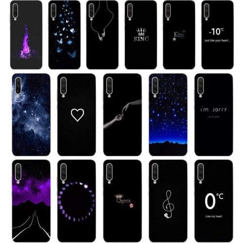 189FG King Queen Letter Crown Pattern Soft Silicone Tpu Cover phone Case for xiaomi redmi 9 9A Note 9 9s Pro MI 9 9T SE Lite