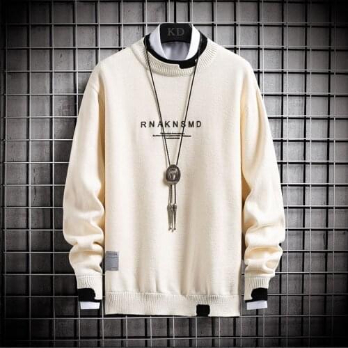 2021 new winter mens casual sweater cashmere sweater men fake two-piece multi-color O-neck fashion Harajuku style mens sweater