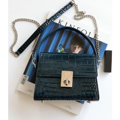 OUSSON New Design Small Square Leather Crossbody Bag Exquisite Female Retro Tote Handbagr For Woman