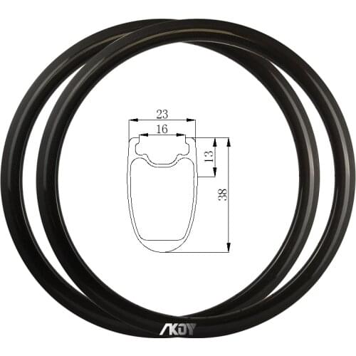 Bike Rims 700c Tubeless 38mm Depth 23mm Width Rim Carbon Road Rim Brake Front 20 Holes Rear 24 Holes Bike Wheels 700c