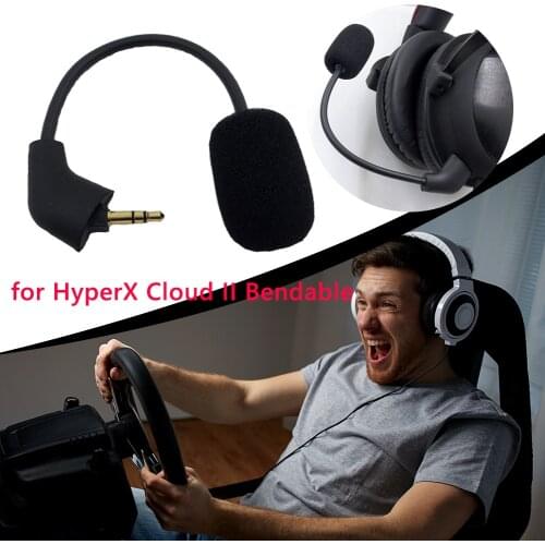 Bendable 360 Degrees Replacement Gaming Headsets Microphone Adjustable Bendable Gaming Microphone for HyperX Cloud